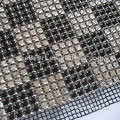 Rhinestone trimming 24row pearl with crystal on fabric mesh